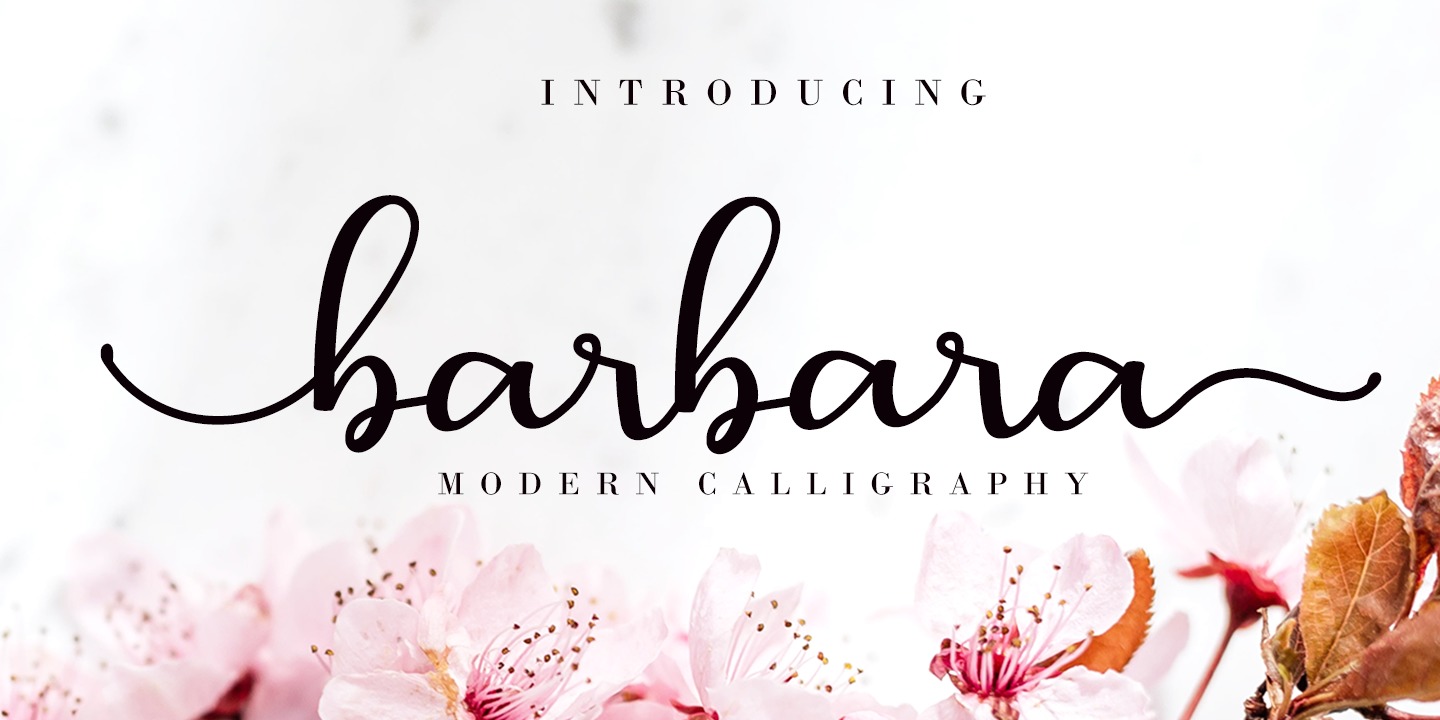 Schriftart Barbara Calligraphy